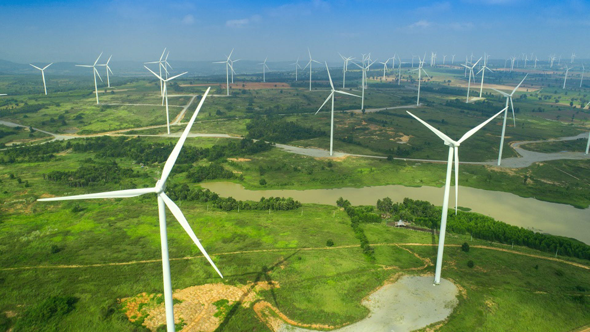 Wind turbine farm