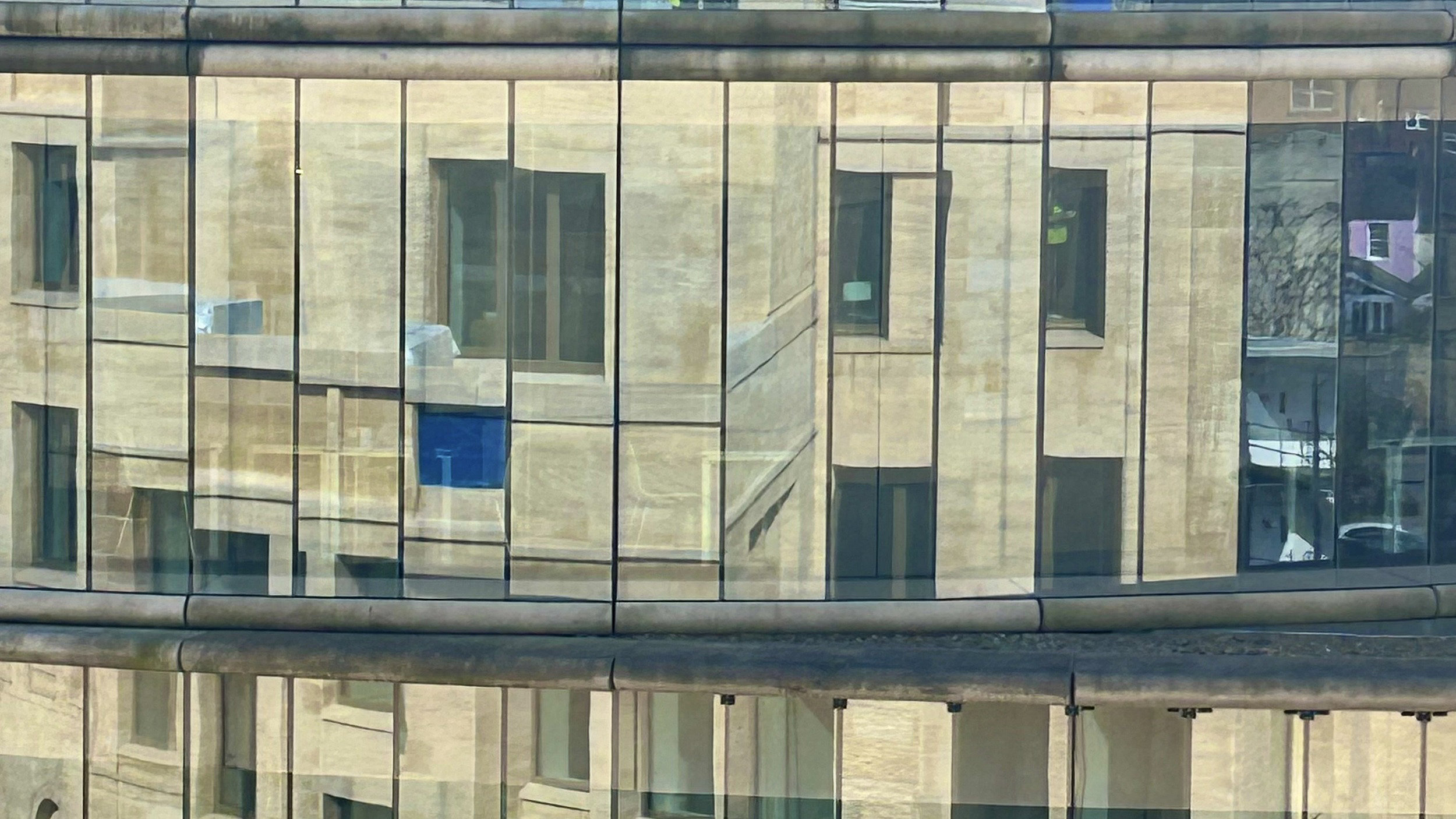 Reflection of historic Oxford building 