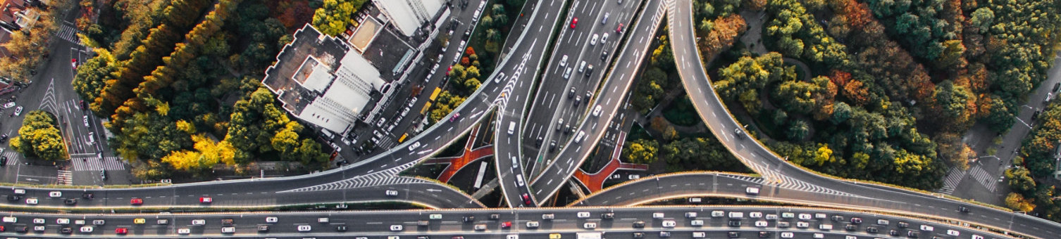 aerial view of the built environment