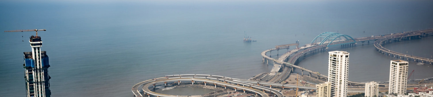 Aerial view of Mumbais Coastal Road