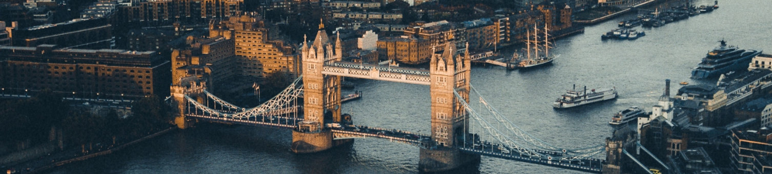 Aerial view of Tower Bridge London
