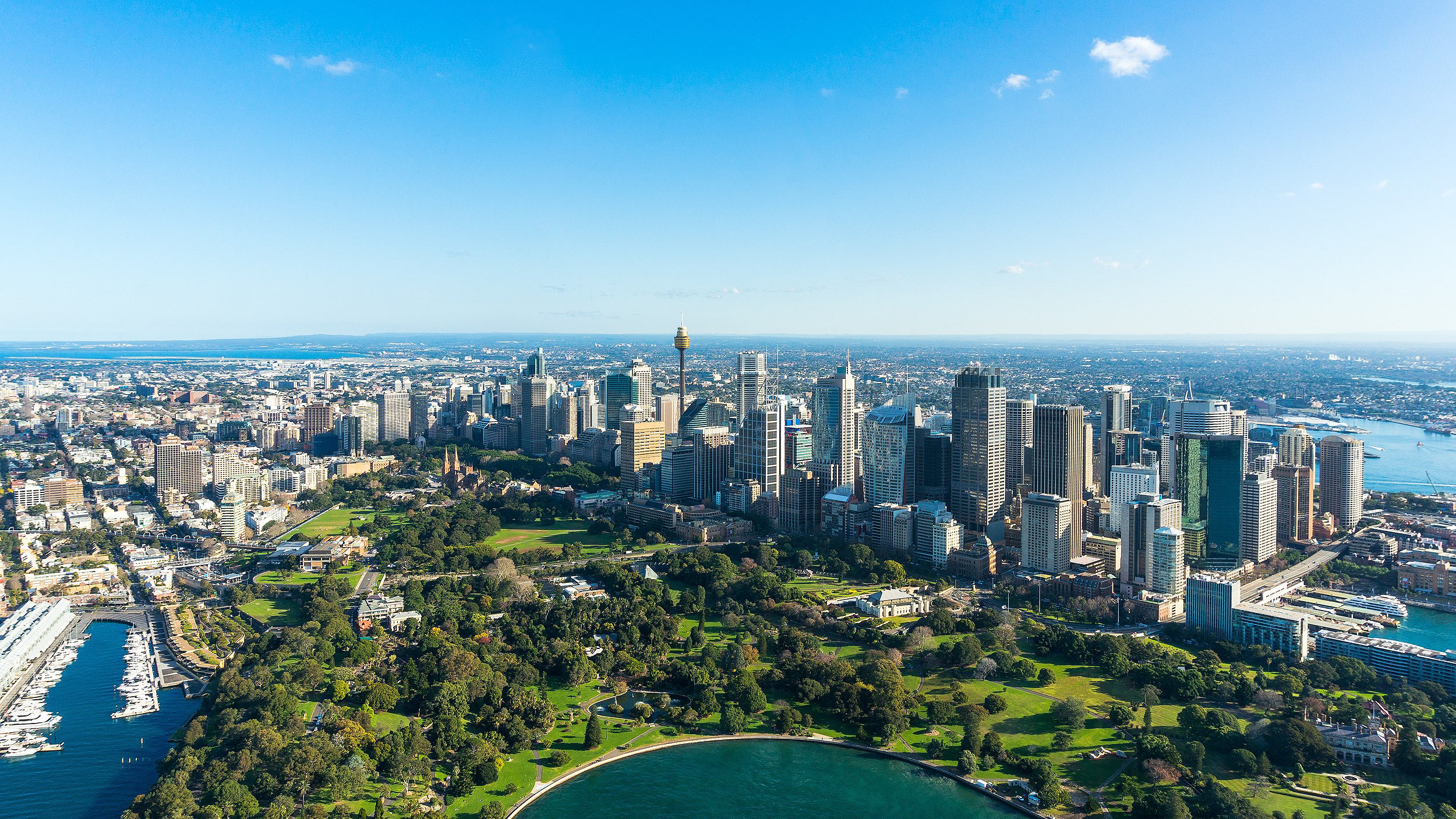 Aerial view of Sydney centre