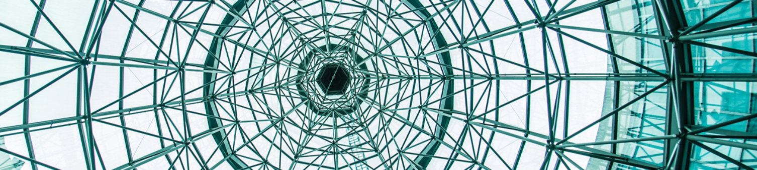 Circular glass roof pattern