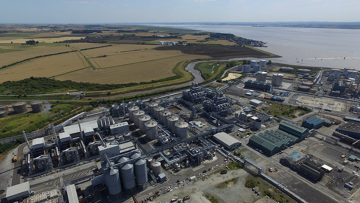 Overhead picture of Saltend Chemicals park