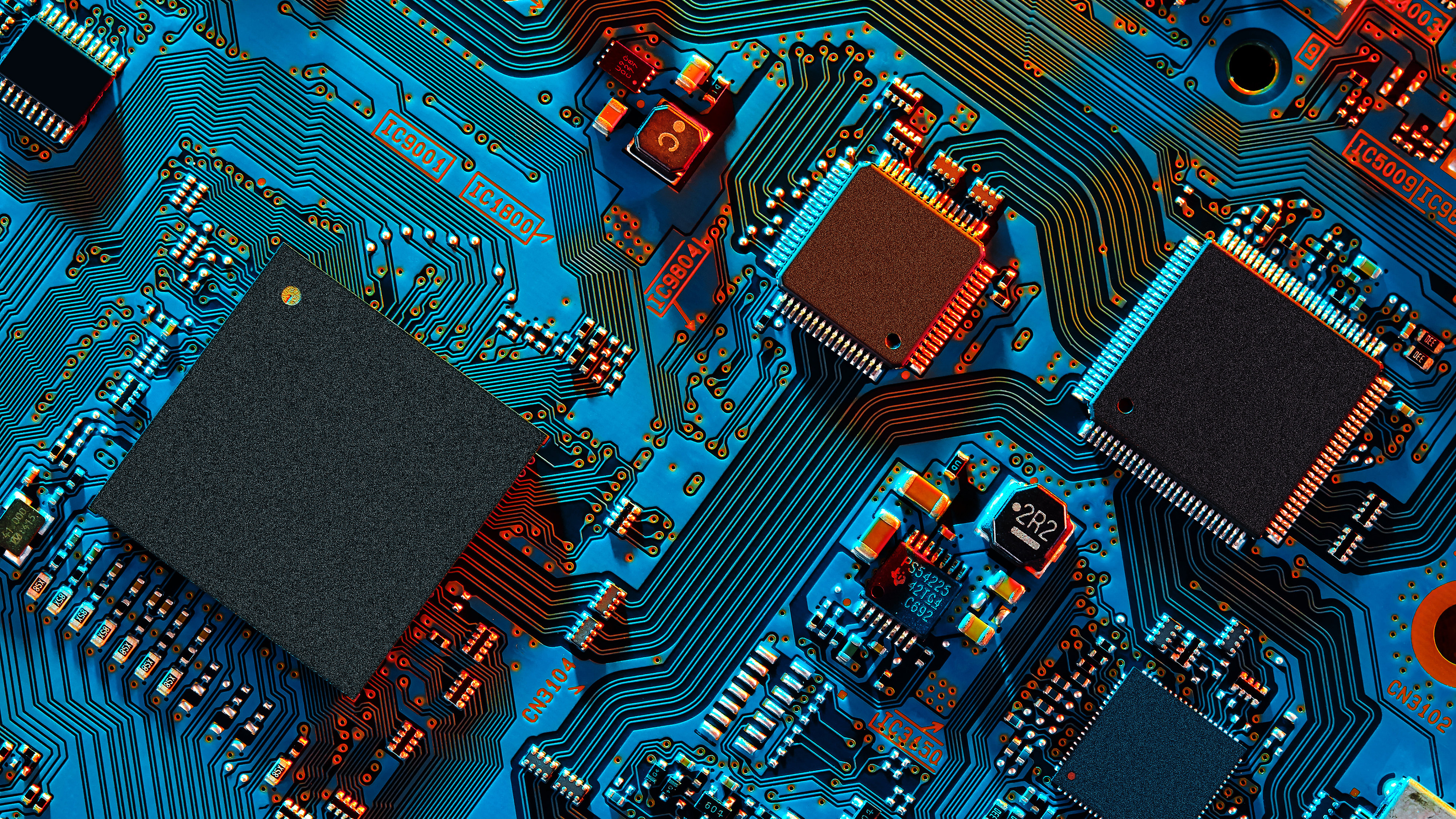 Close up of a circuit board