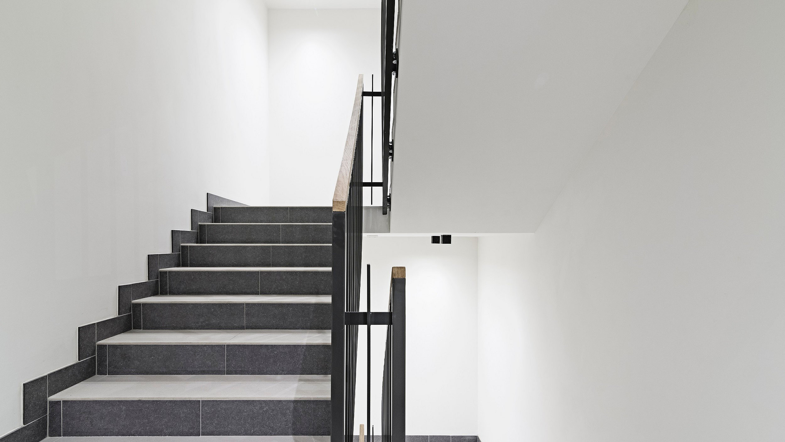 Staircase inside modern block