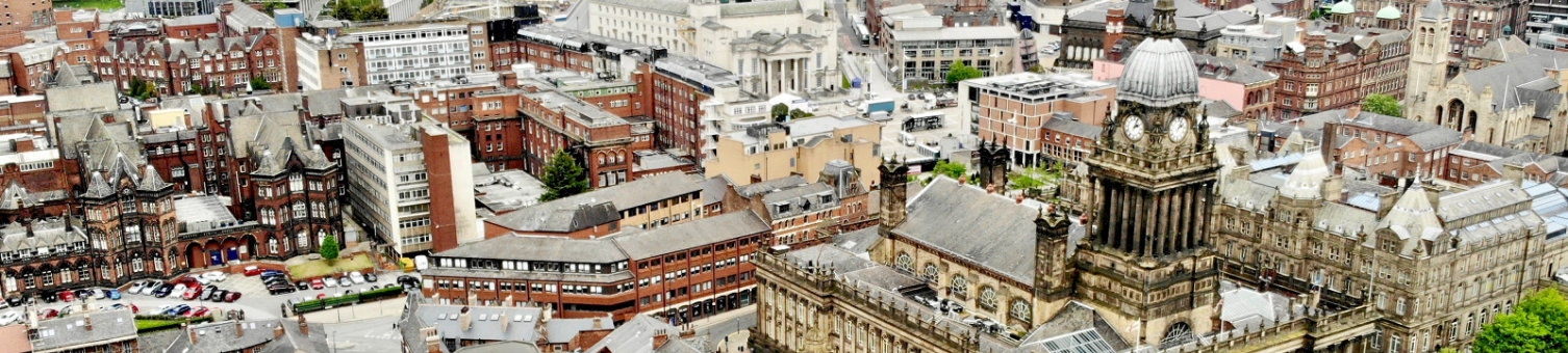 Drone shot of leeds