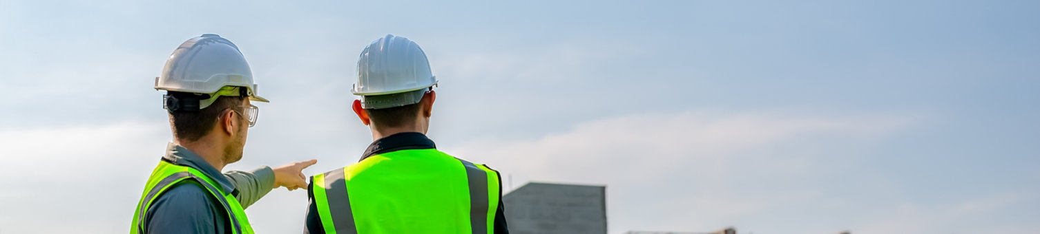 Construction workers in hi vis