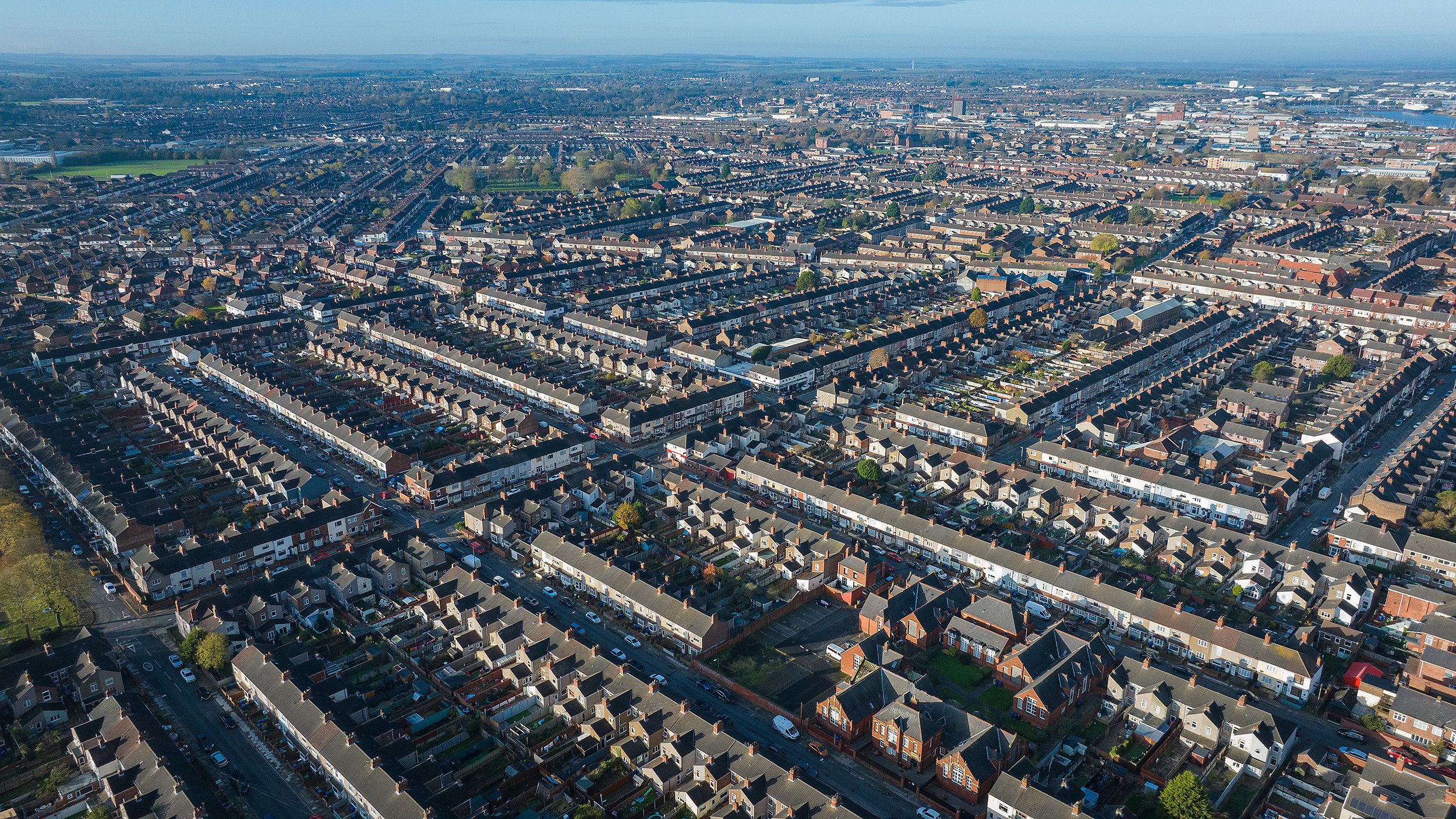 High-density housing with little greenery