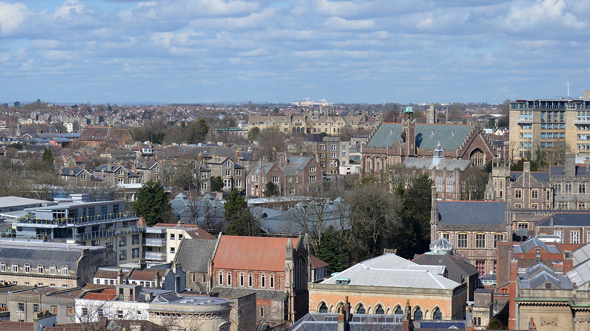 View of Bristol skyline