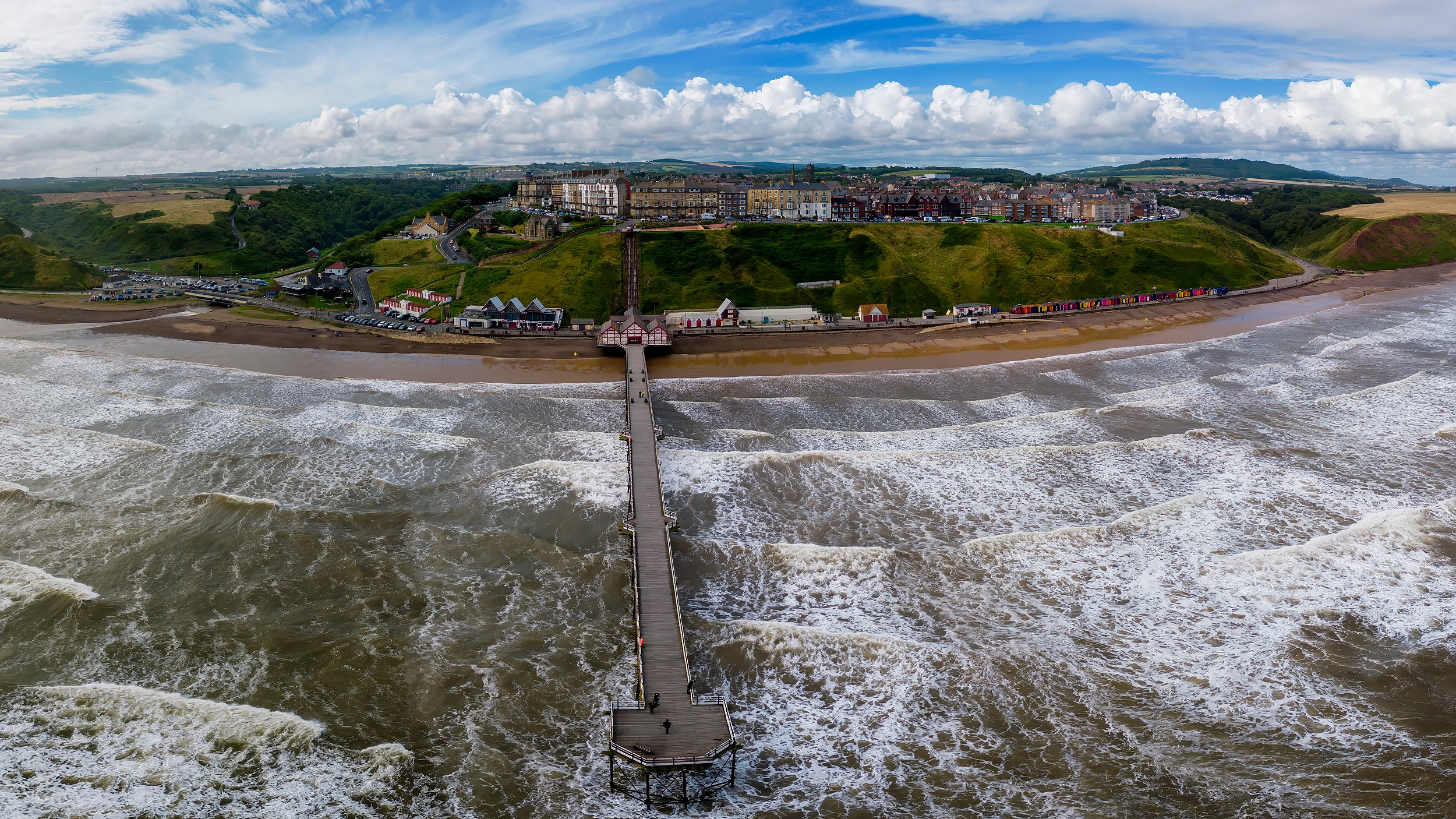 Pier and seafront Saltburn-by-the-sea North Yorkshire, UK