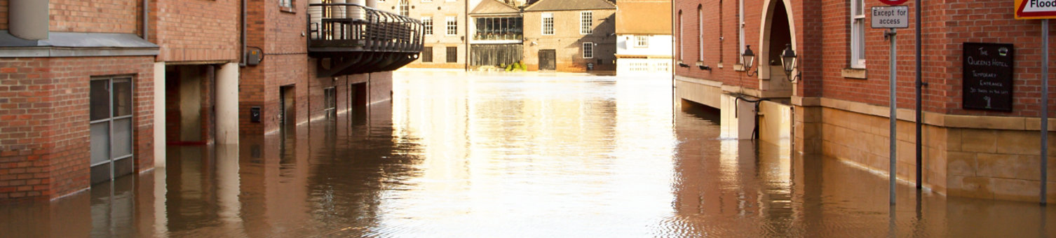 Flooded UK town