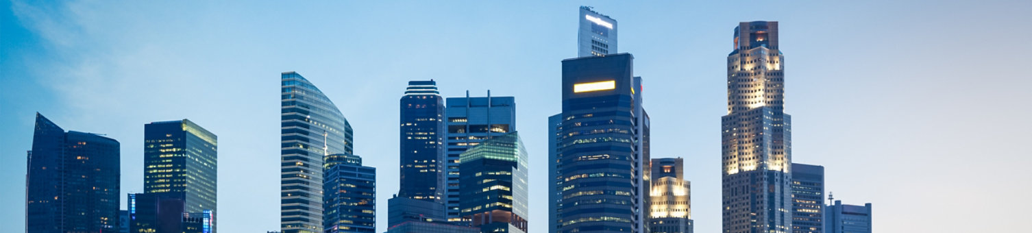 City skyline at night