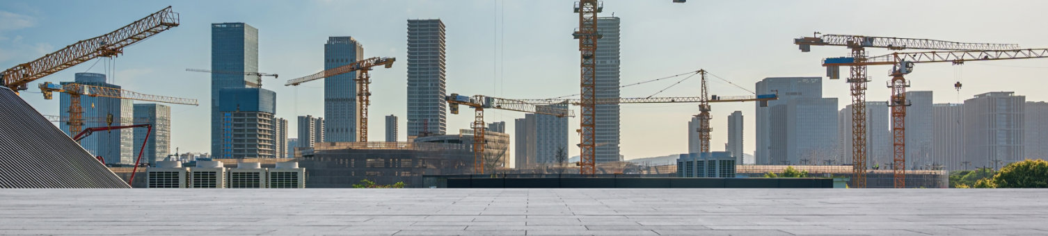 Buildings being constructed