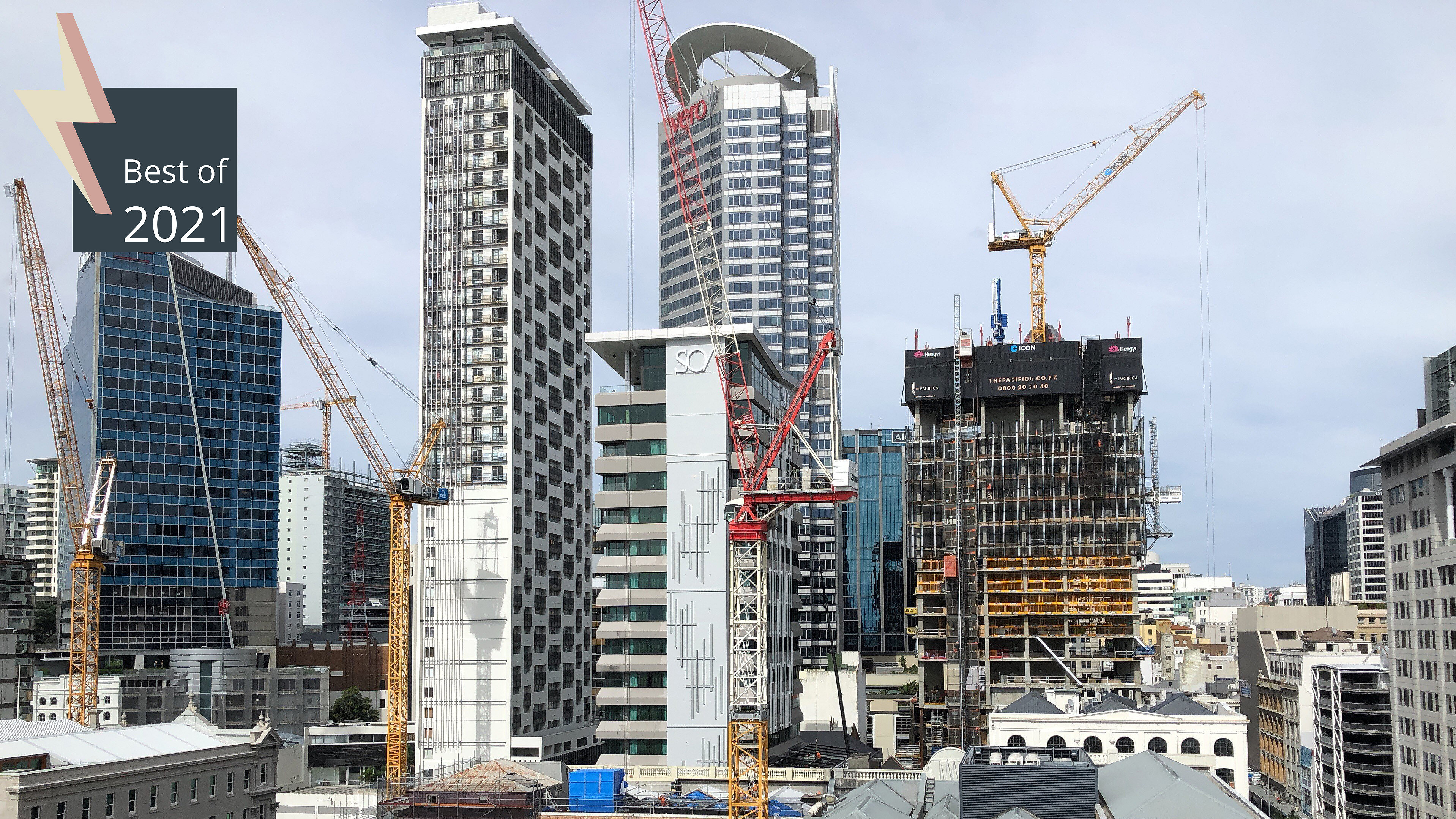 Buildings in Auckland's central business district, New Zealand