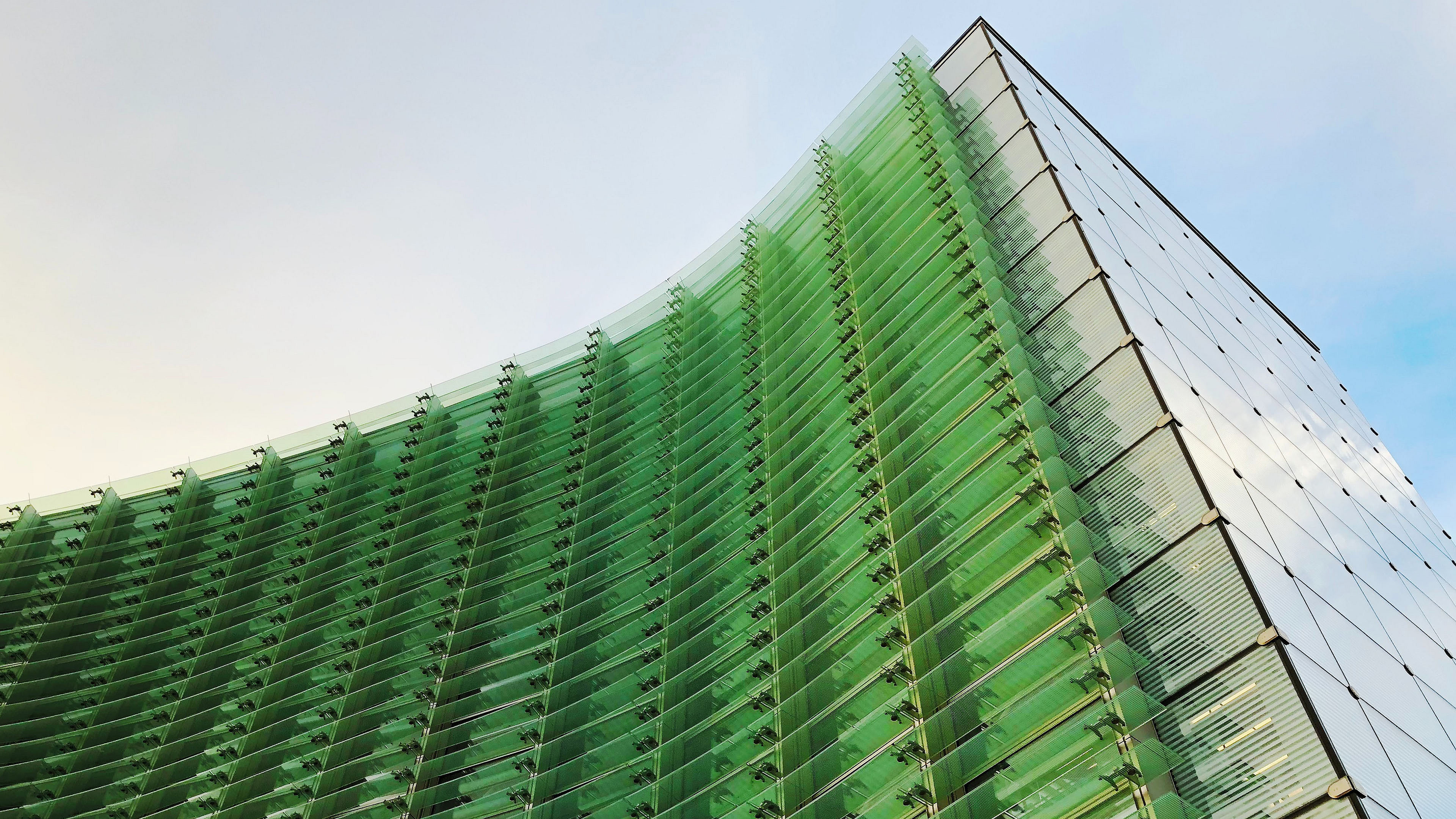 Green arched office building