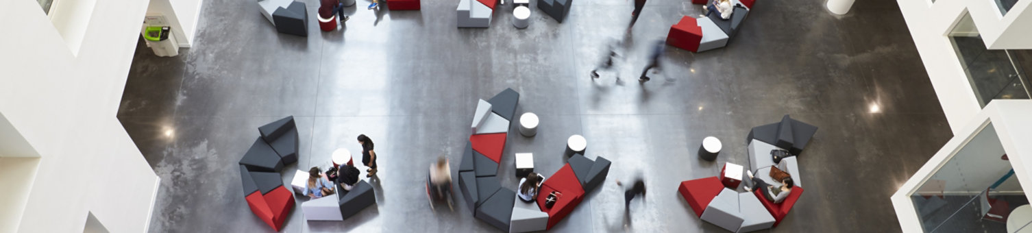 people sat around working together