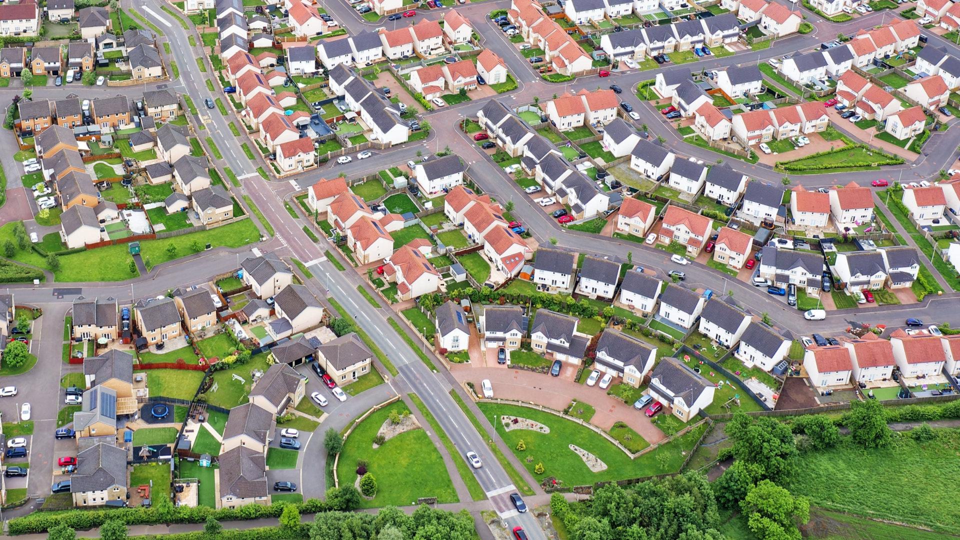 Houses birdeye view