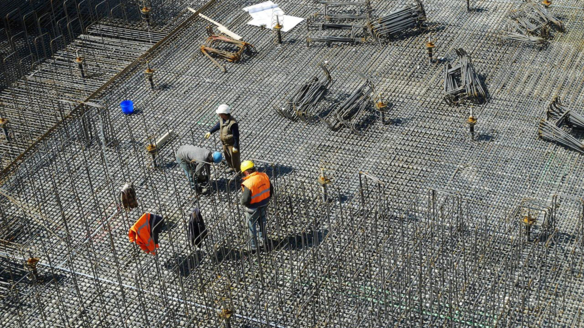 Aerial image of construction site