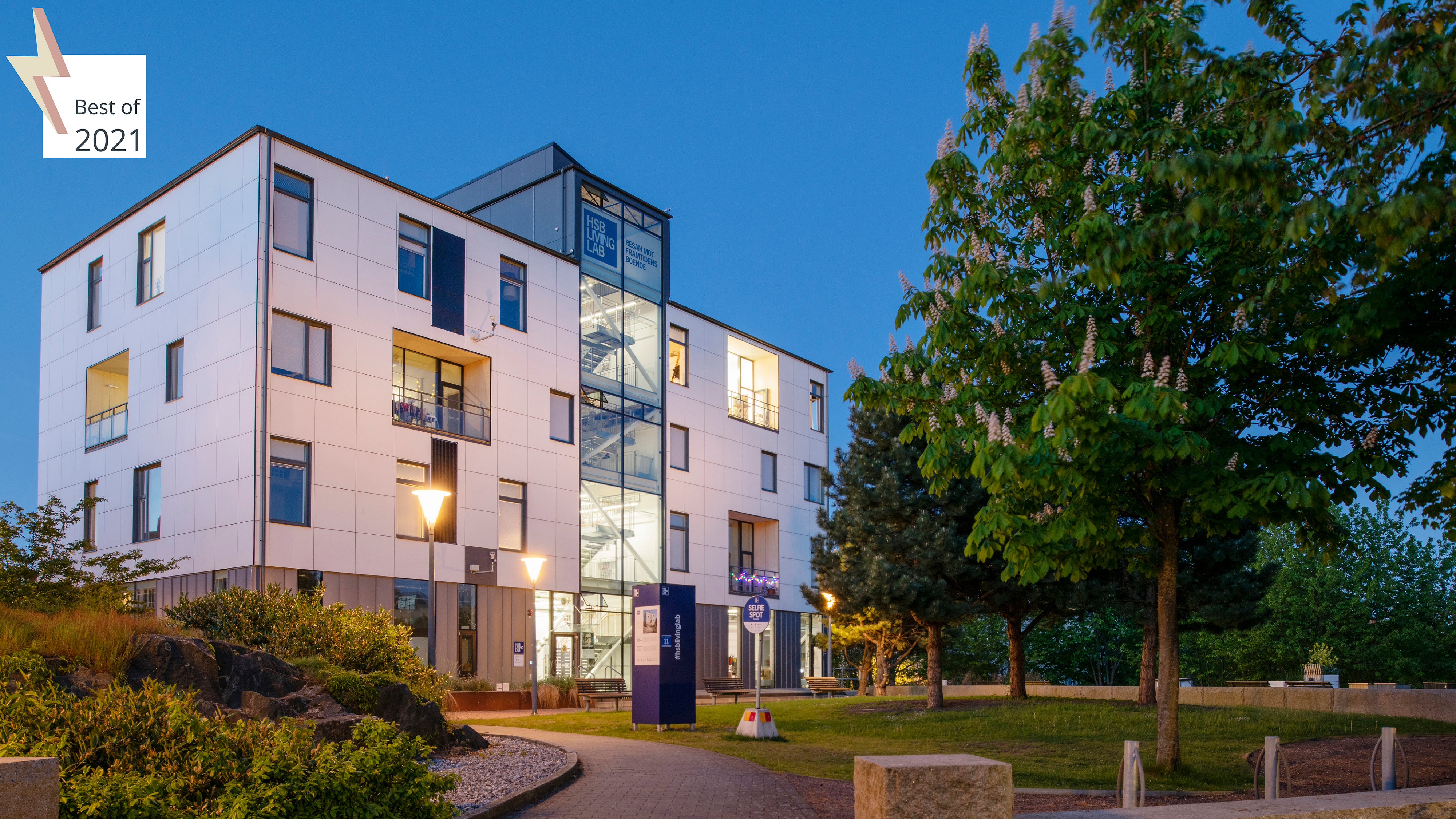 Exterior of Living Labs apartments