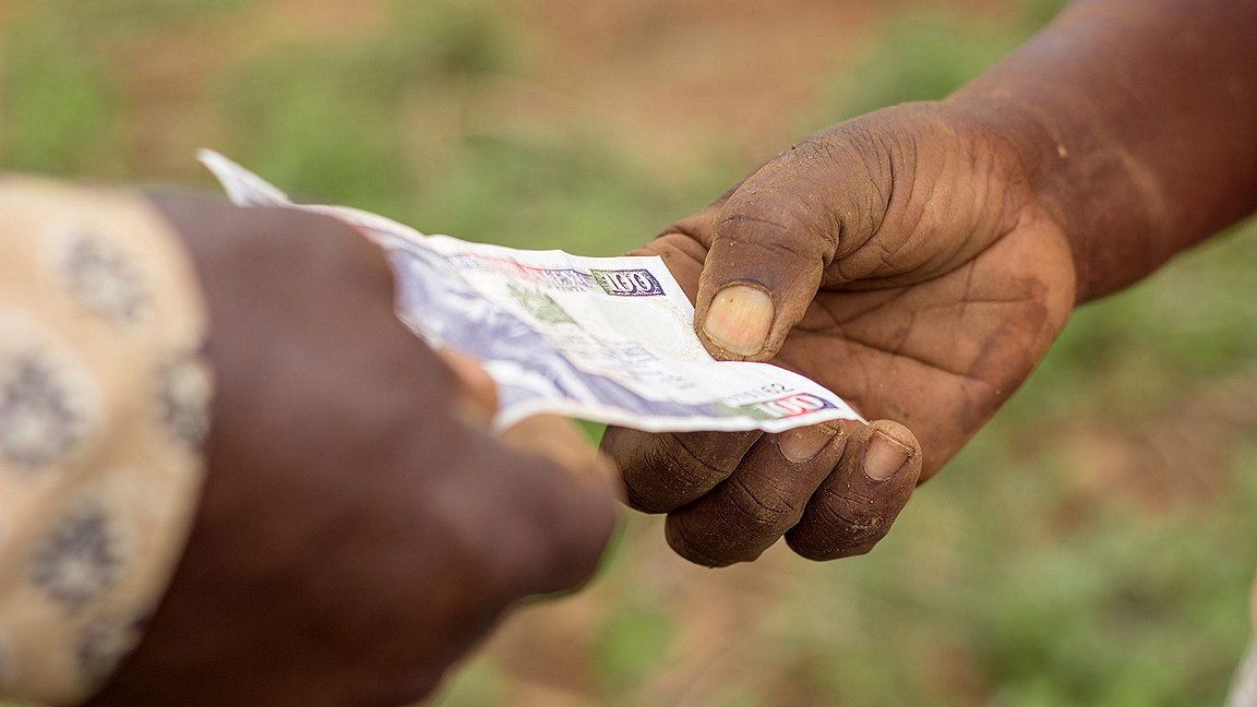 Cash exchange between farmers