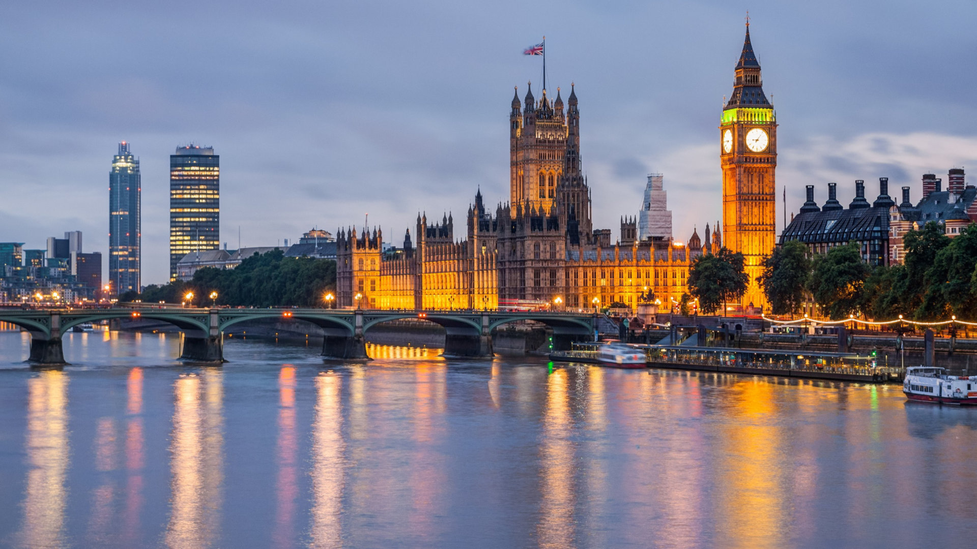 The houses of parliament in London, England