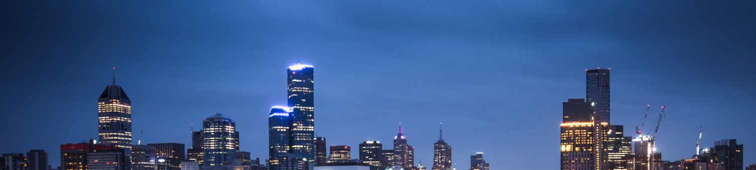 The Yarra River and the city of Melbourne in the early morning