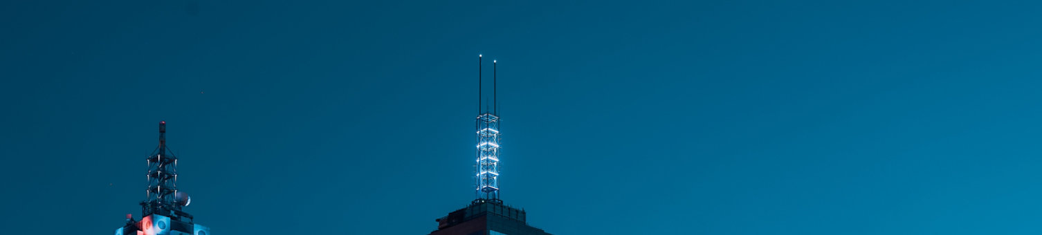 Dark city skyline