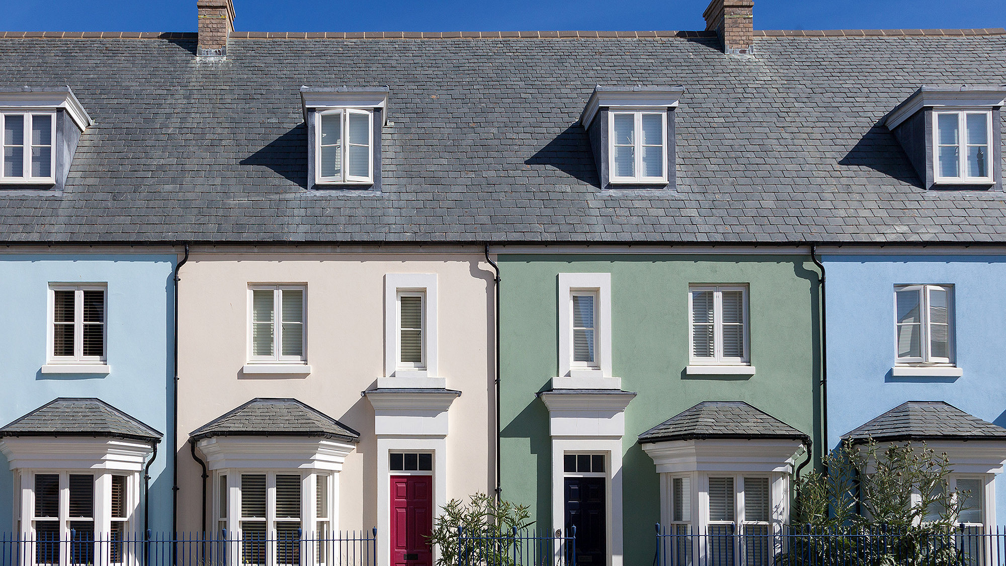Photograph of a row of terraced houses