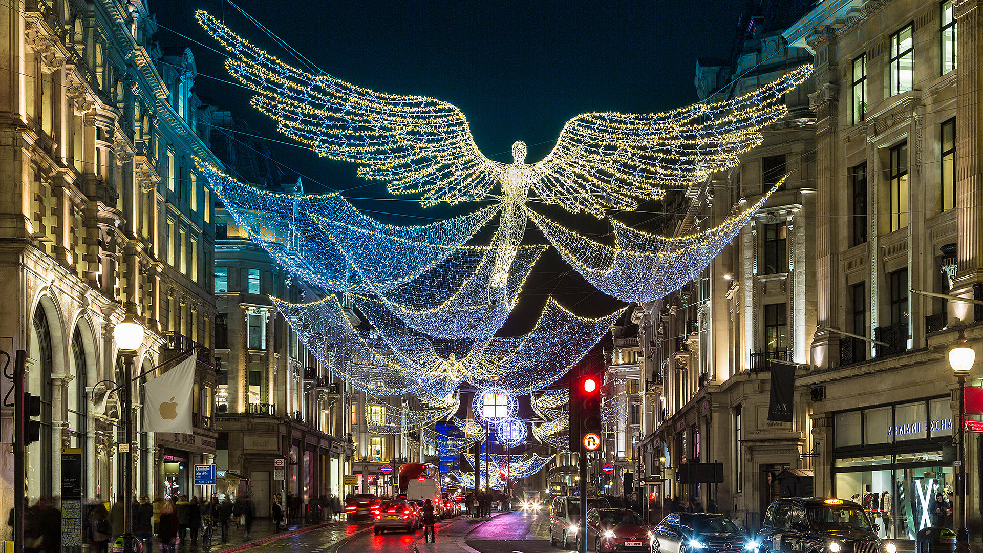 Regent street London Christmas lights