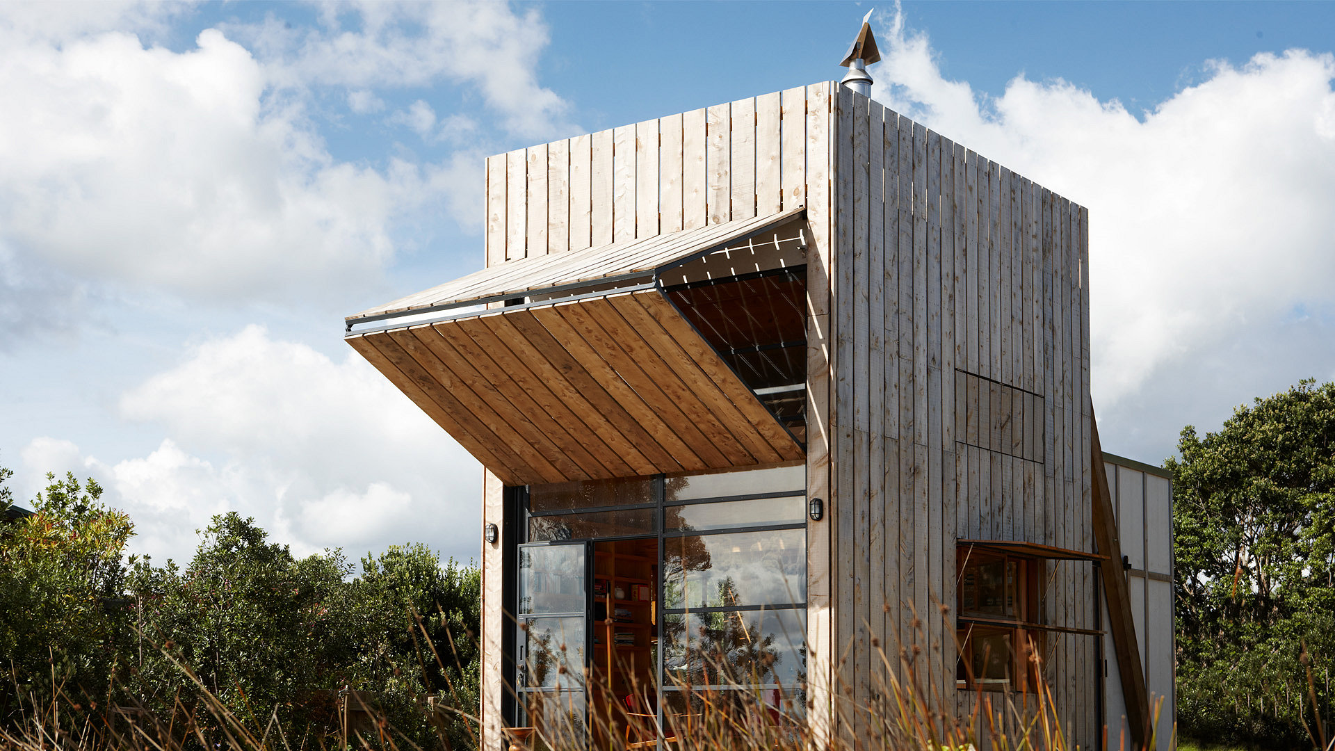 Photo of a wooden hut.