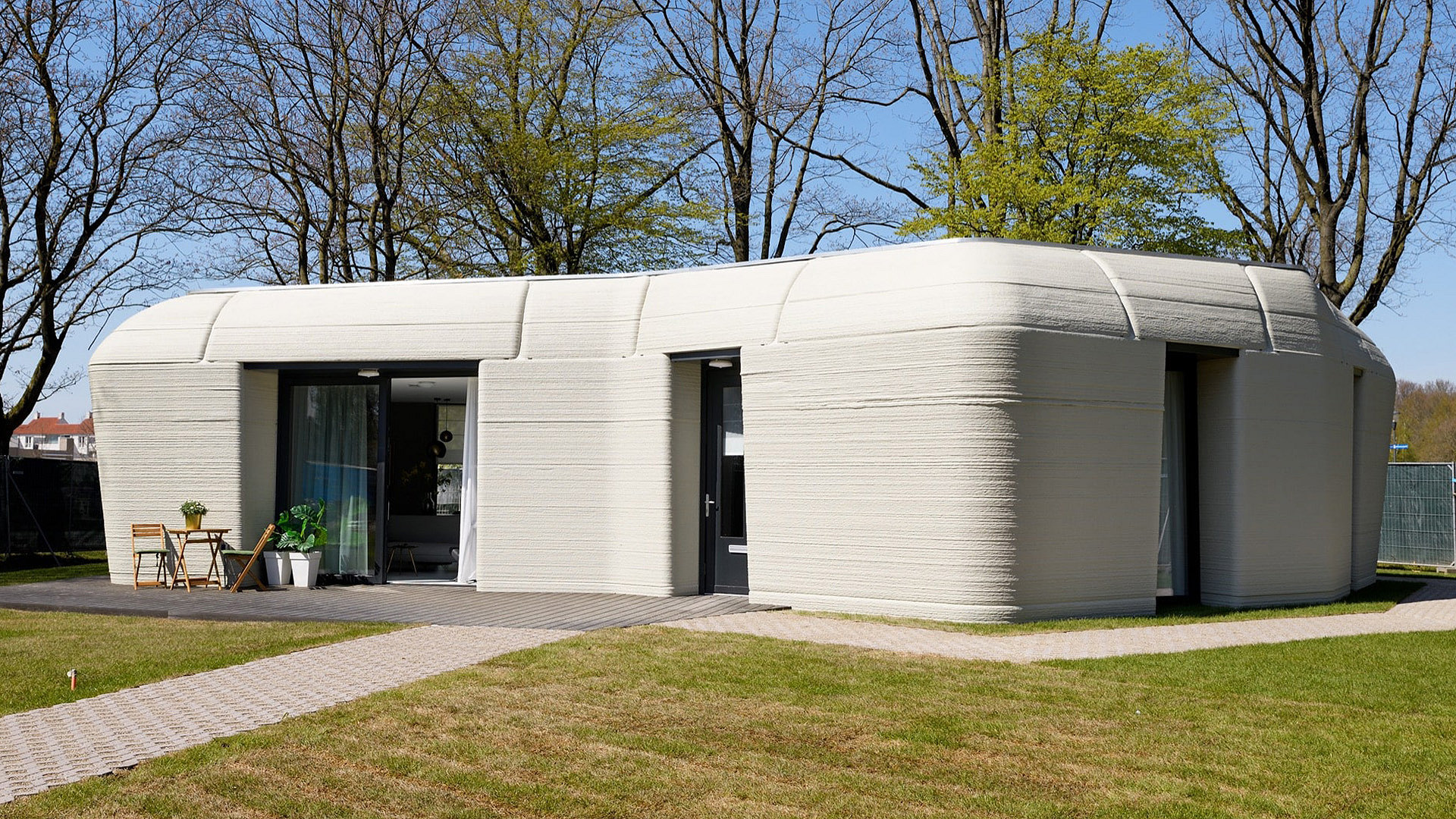 Exterior of 3D printed house