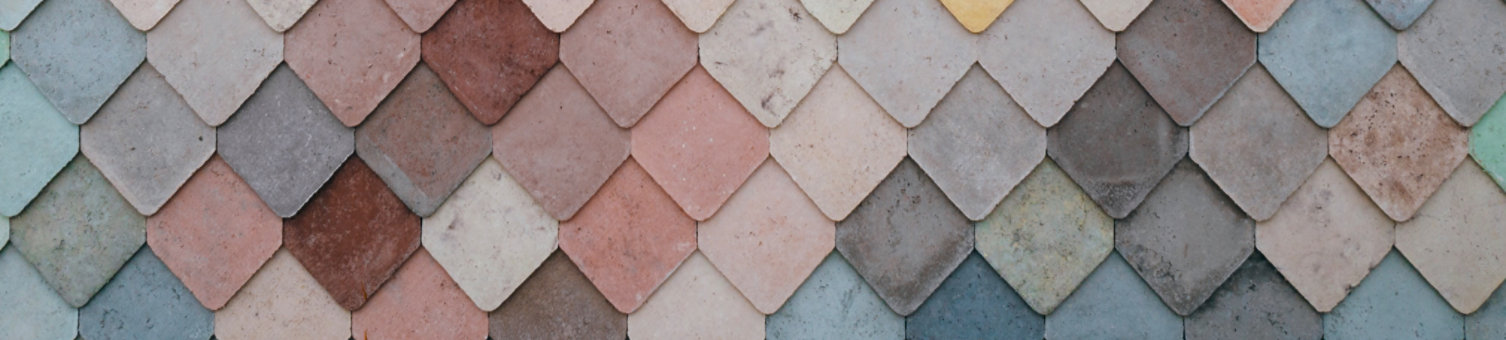 Multi-coloured tiles