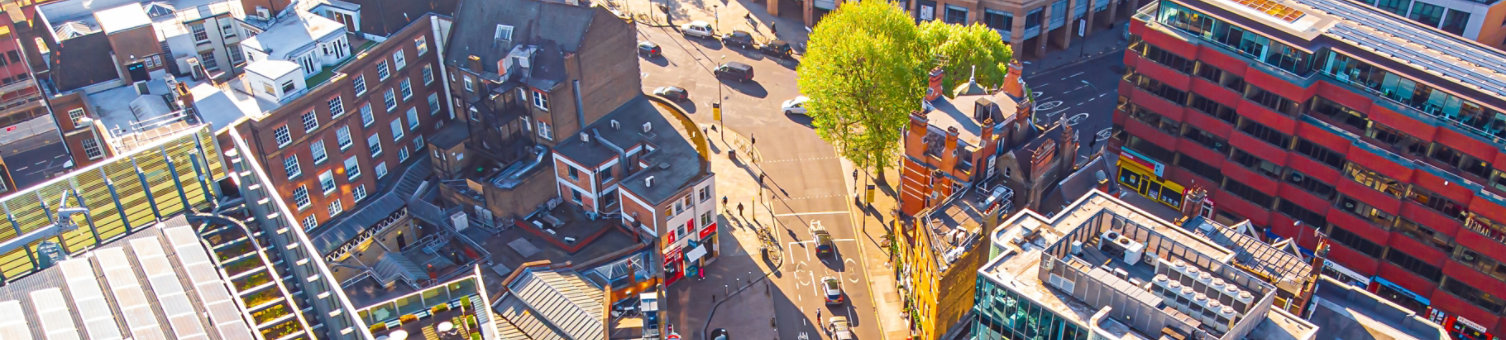 Aerial view of Hammersmith in the morning, London, UK; Shutterstock ID 1721393593; purchase_order: N/A; job: UK Commercial Property Conference; client: RICS_PP; other: 