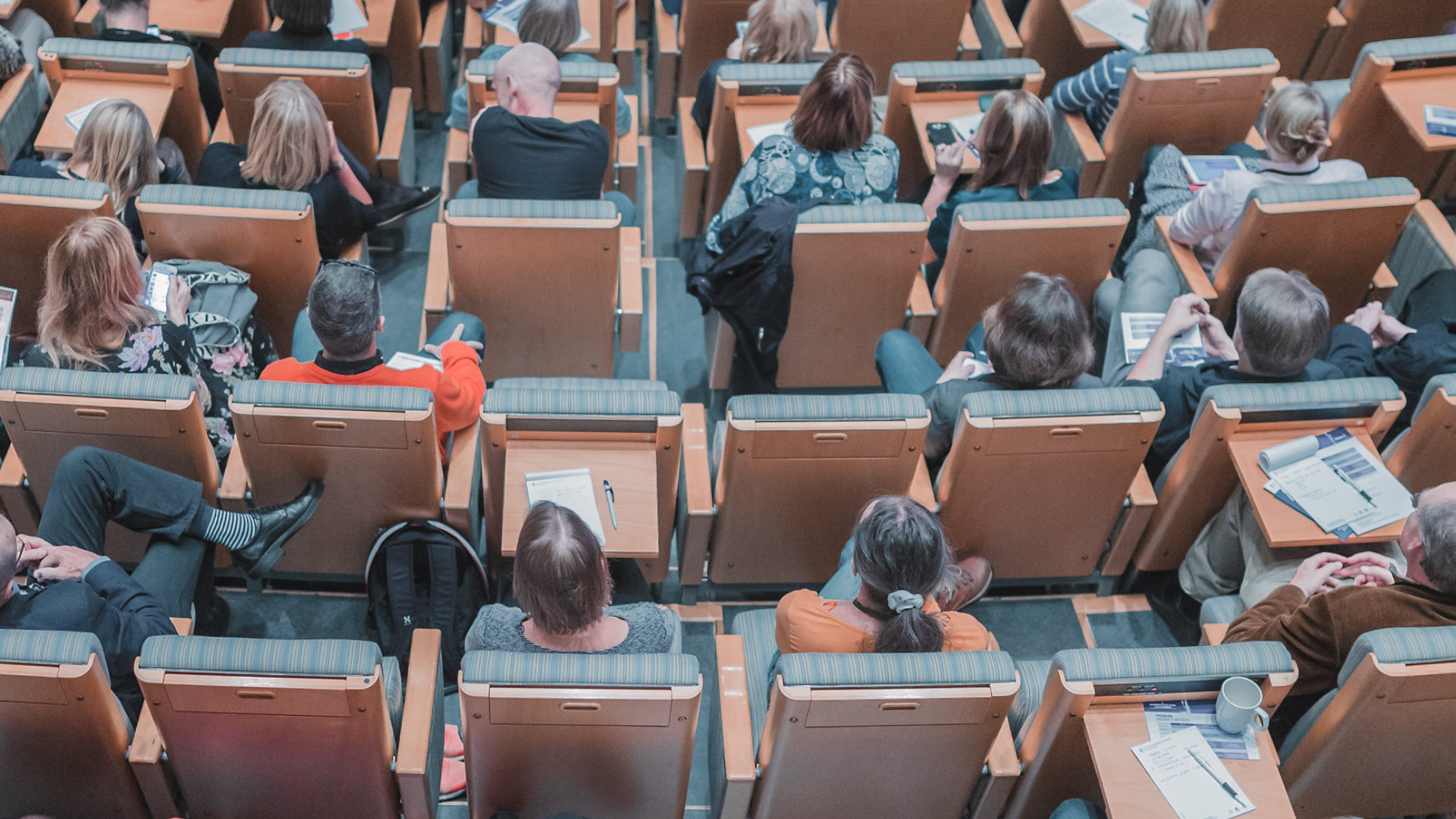 People seated at an event