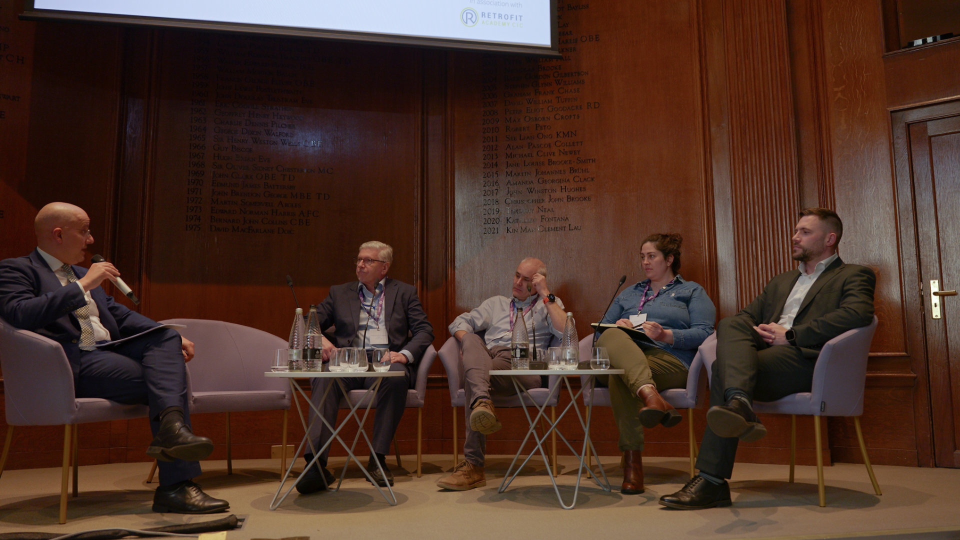 Panellists at the RICS HQ for the Quality in Retrofit Summit