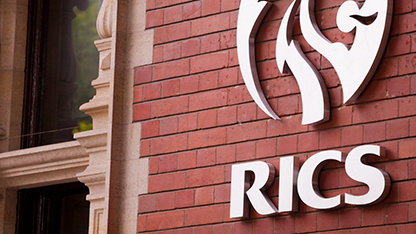 RICS logo on the side of HQ building