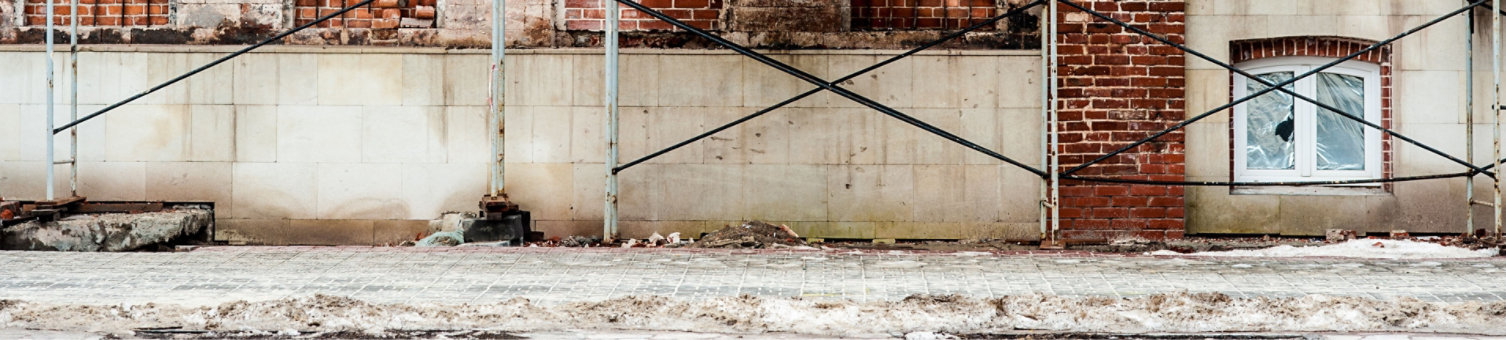 Restoration in progress of an older building