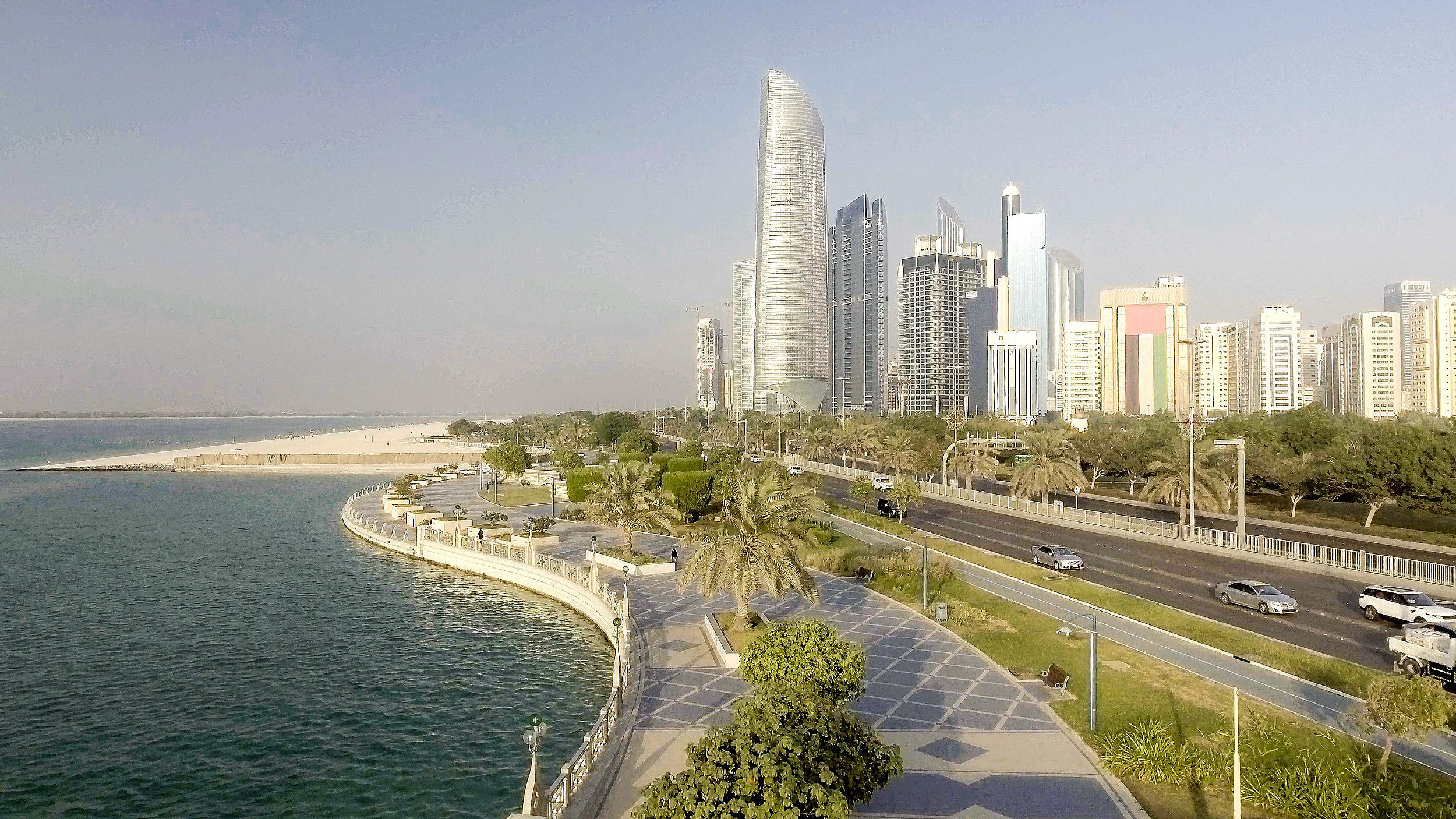 Aerial view of Abu Dhabi skyline