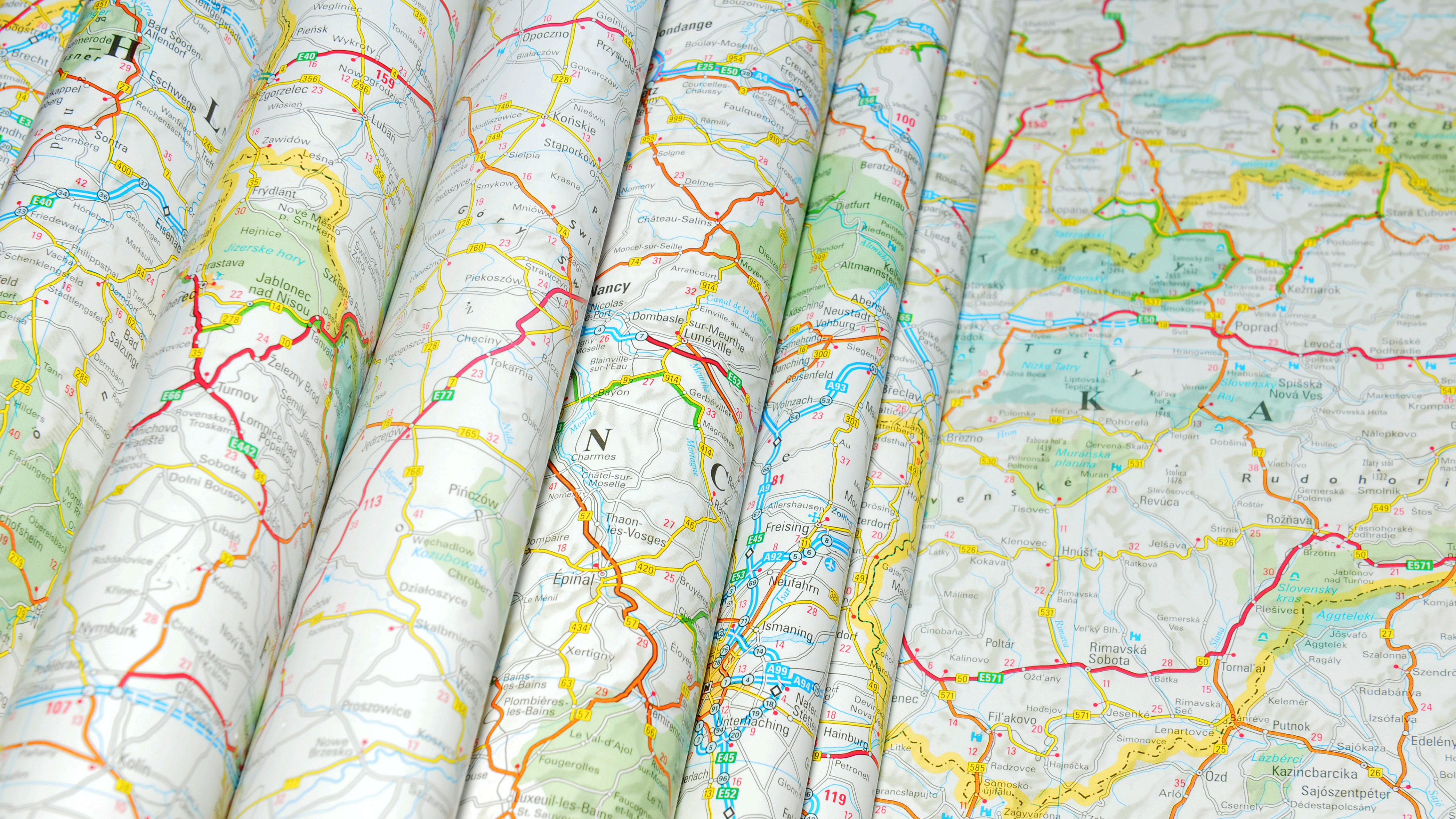 Folded colourful maps