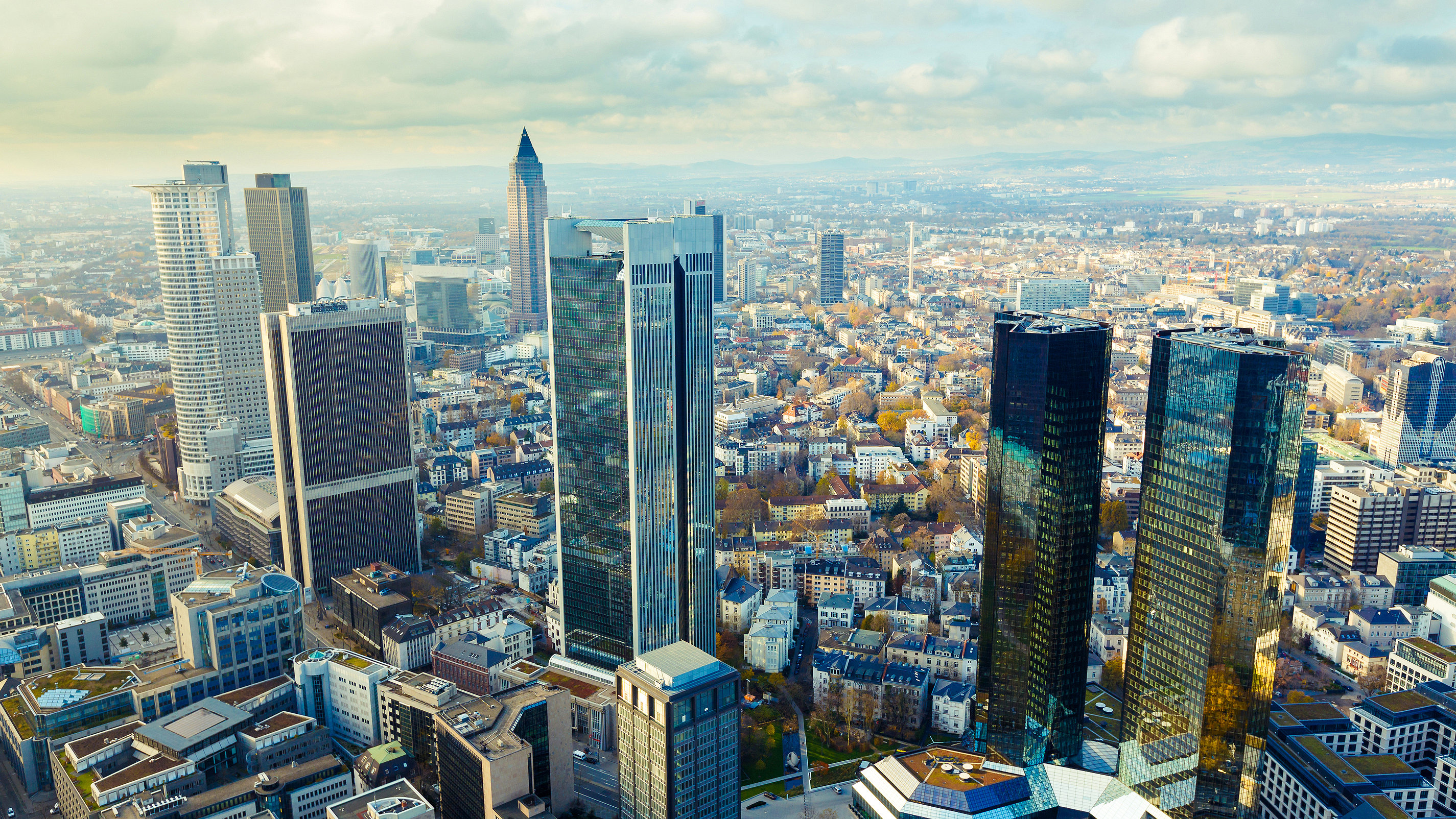 Image of central business district of a city viewed from above