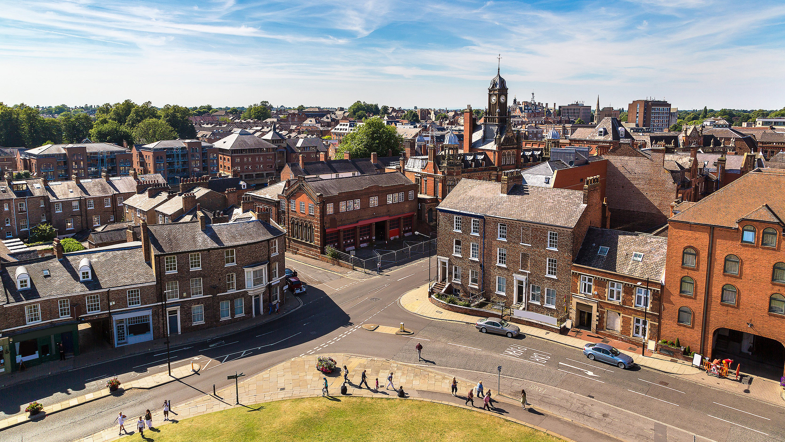 Overhead image of York city centre