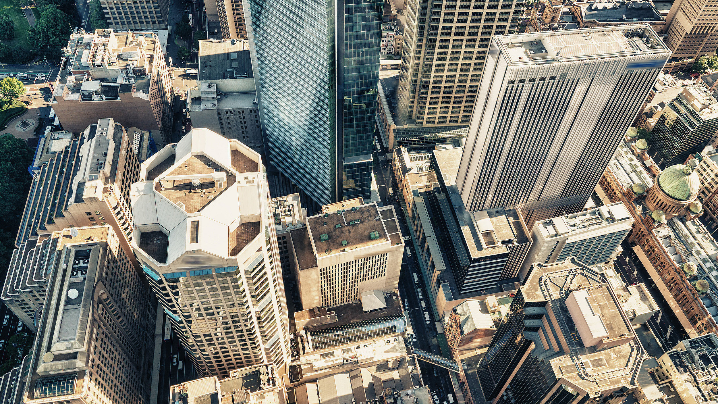 Aerial photo of Sydney's central business district