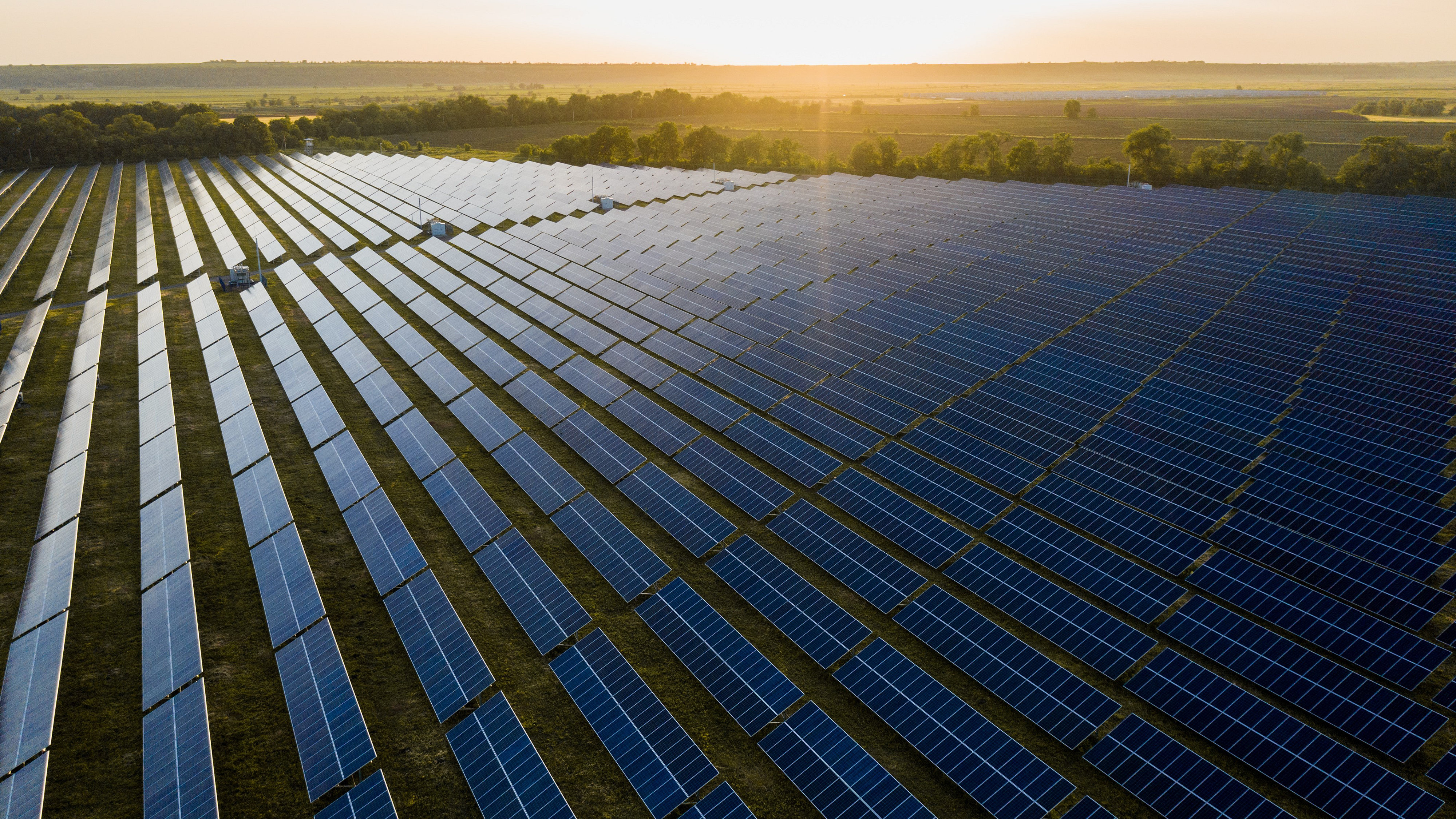 Solar panels farm