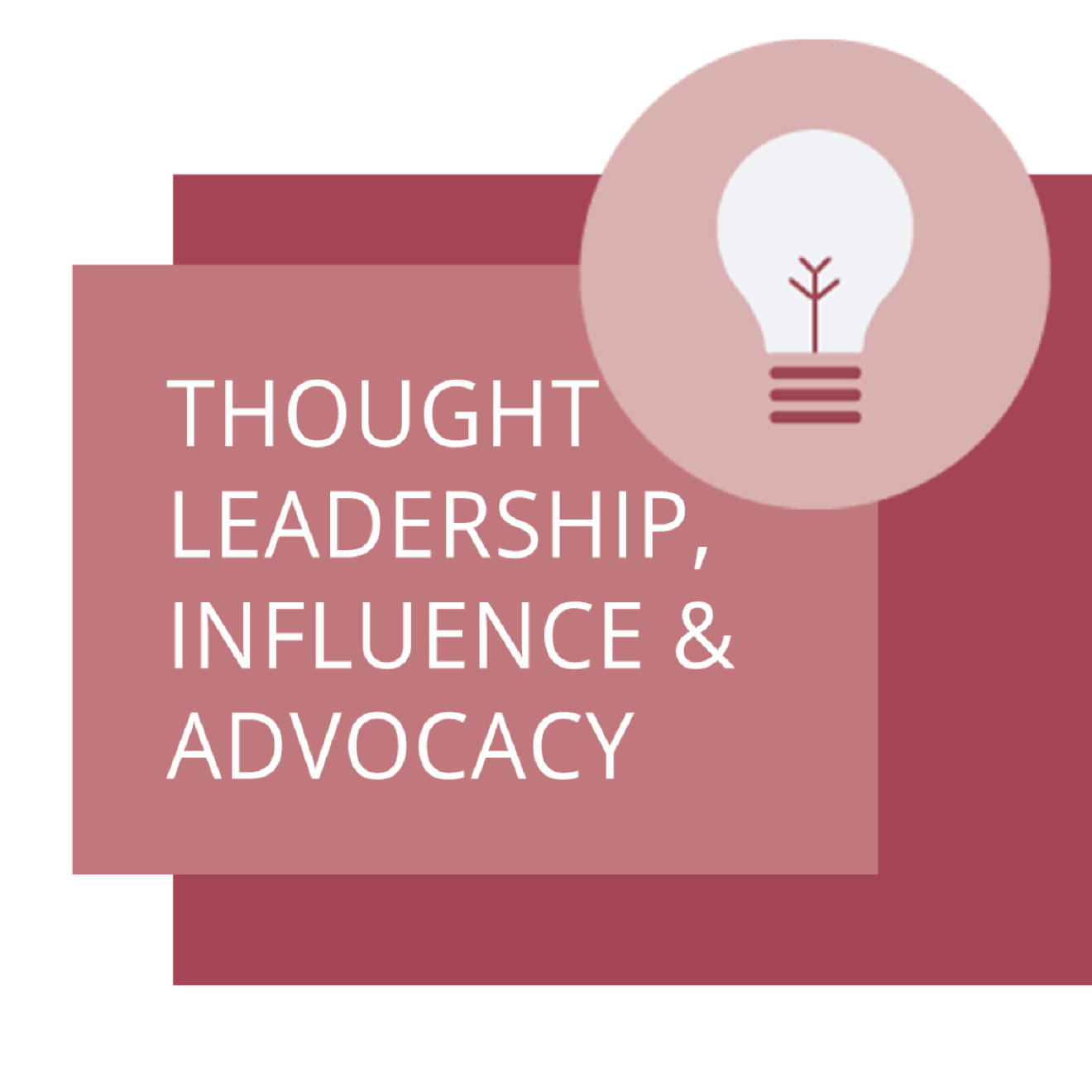 Thought leadership, influence and advocacy