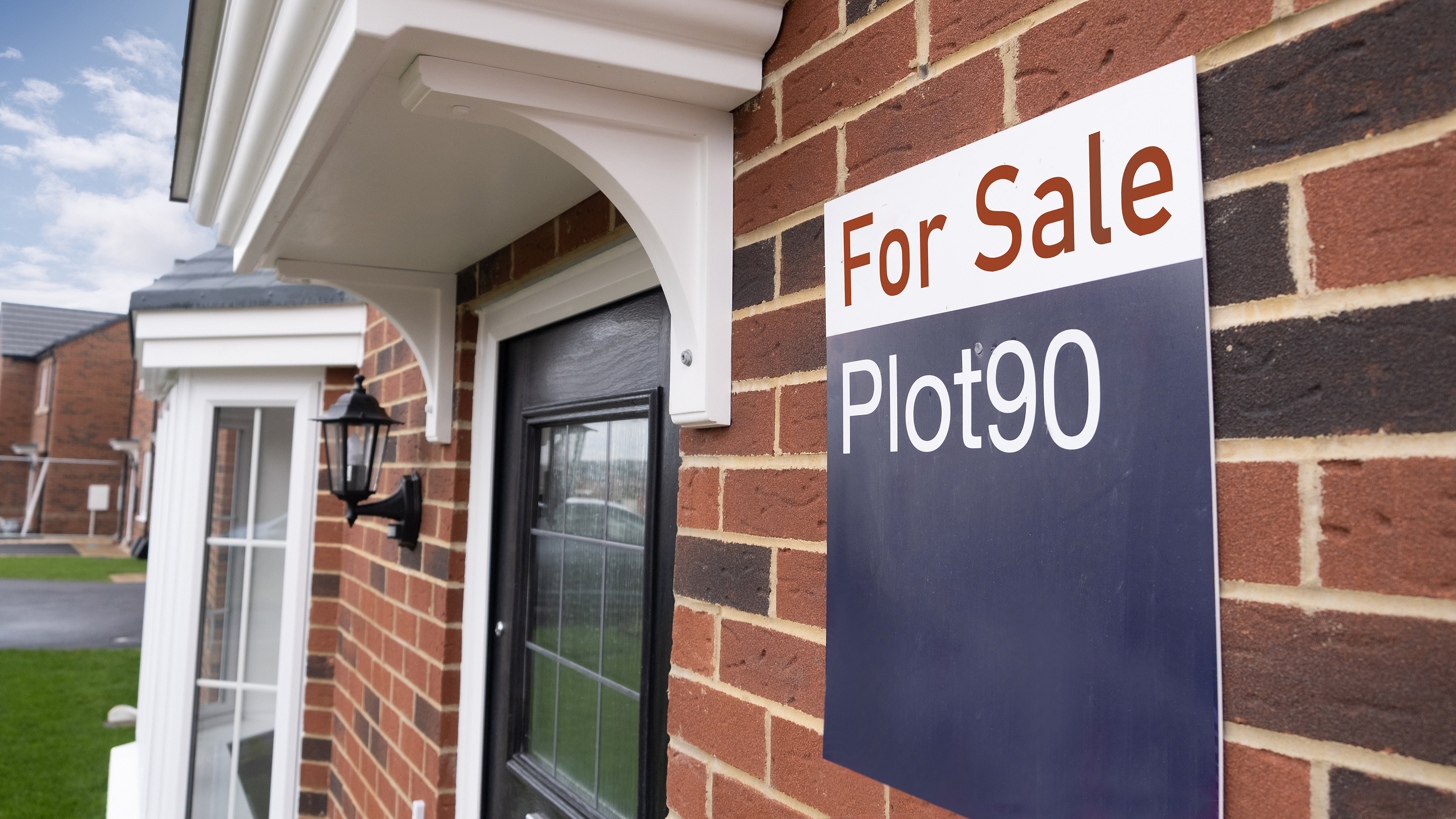 Red-brick home for sale on a UK new build development