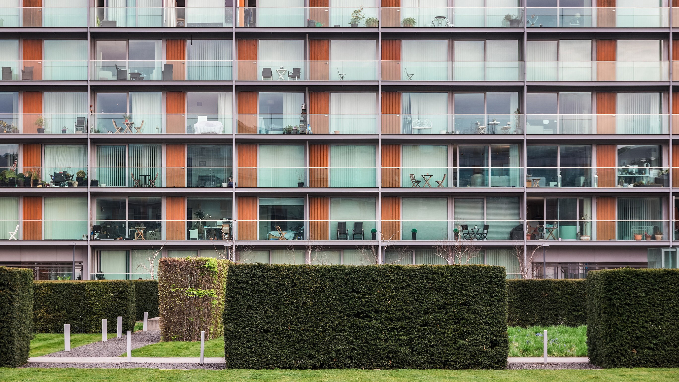 Highbury Square, an apartment complex converted from the former Arsenal Stadium in London, England