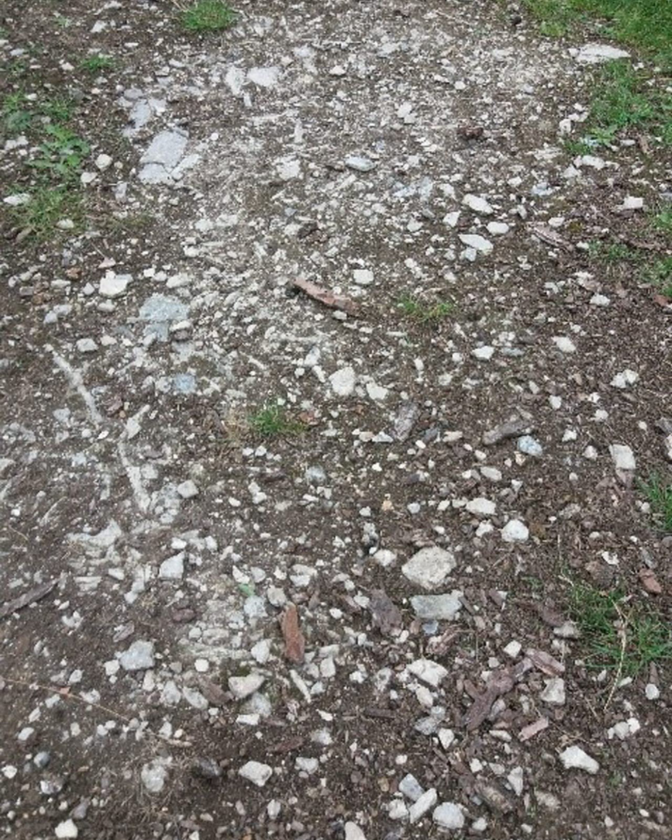 Asbestos cement used to form road 