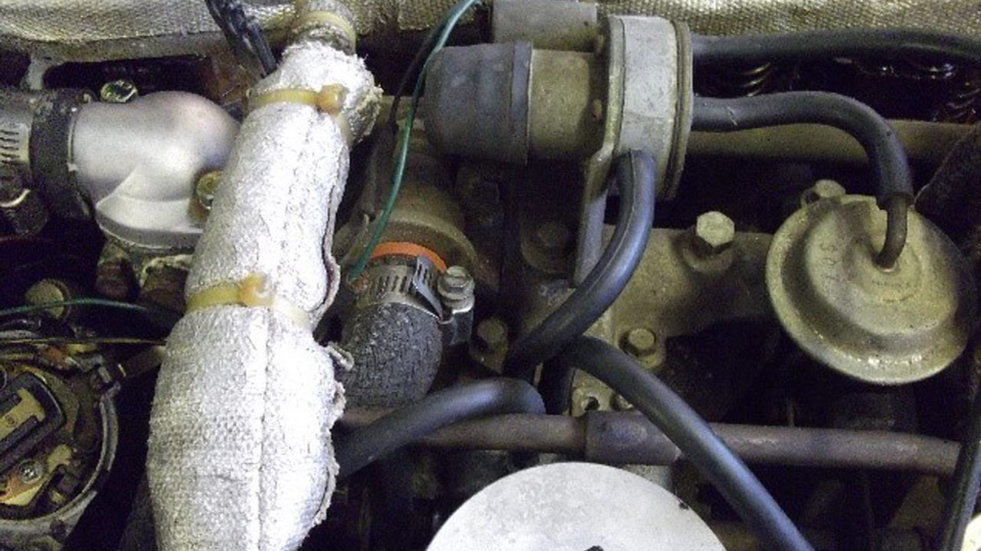 Asbestos heat wrap to exhaust and fuel lines on classic cars