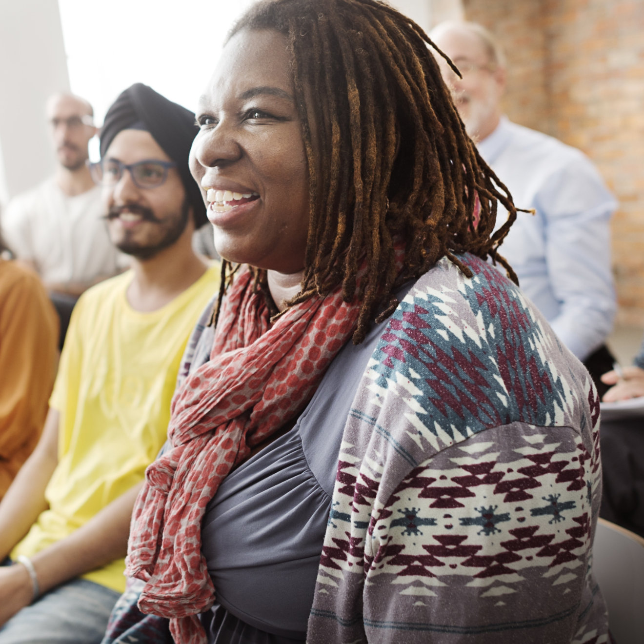 Audience member of a workshop or seminar